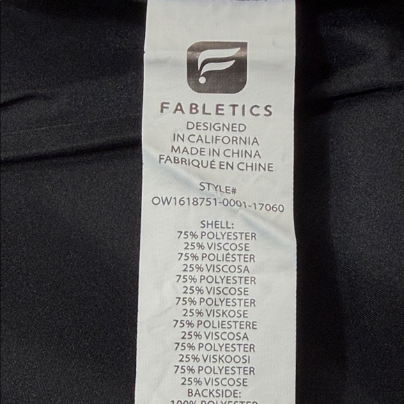 Fabletics NWT Milano Charcoal Gray Fleece with Black Faux Leather Sleeves Coat - Picture 8 of 10